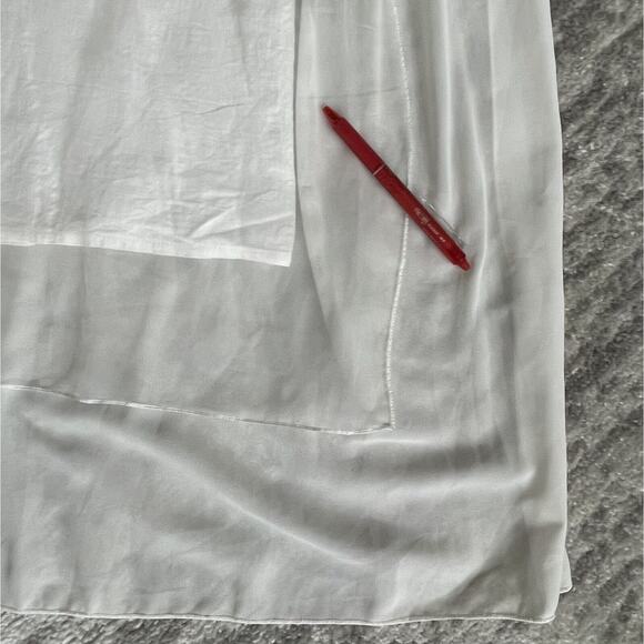 Unbranded Minimalist White Dress Women Size M Sleeveless Overlay Embroidered - Picture 13 of 16